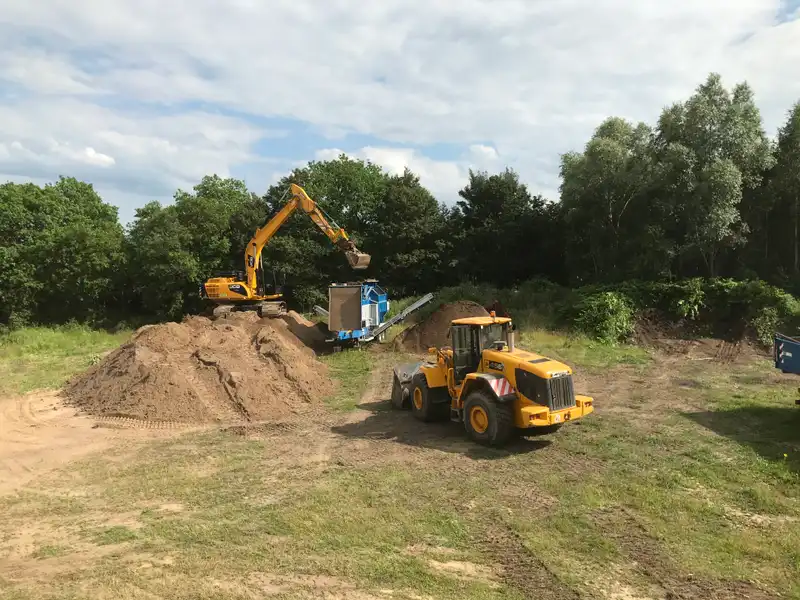 Foto von Mutterboden und Sand